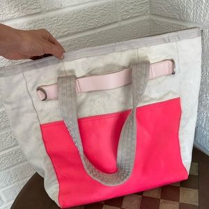 Lululemon convertible hot pink bag.